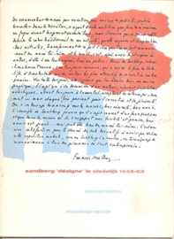 Sandberg, Willem: "Sandberg 'désigne' le stedelijk 1945-63".