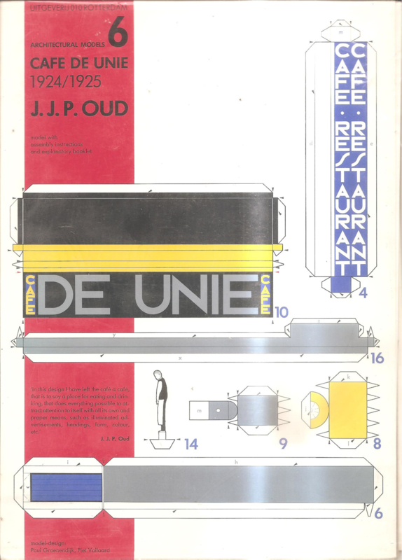 Architectural Models nr. 6: Café de Unie