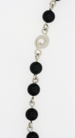 Collier Zilver met Zwarte Toermalijn