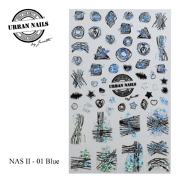 Nail Art Sticker II - 2 (NAS) blue