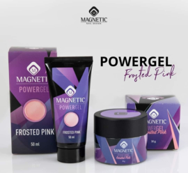 Magnetic PowerGel Frosted Pink 30g in een pot en 50 gram in een tube  Is een lichtroze dekkende kleur