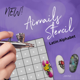 Airnails Stencil Latin Alphabet 289763 