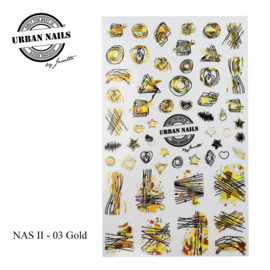 Nail Art Sticker II - 3(NAS) Gold