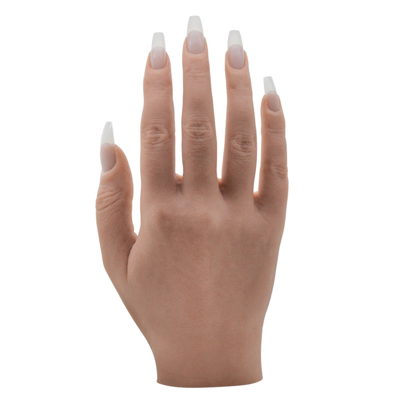 De perfecte hand model Hele hand met de lichte huid. | Nail Trainer | MF