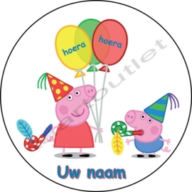 Peppa big rond 1 met naam