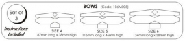 JEM 106M005 Large Bows set of 3