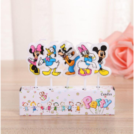 Donald , Mickey, Goofy, Minnie kaarsjes