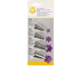 Wilton 03-3109 Drop Flowers Tip Set/4