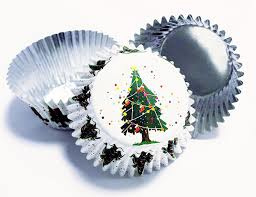 PME BC763 Christmas Tree Foil Baking Cups 30 stk