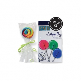 PME BL501 Lollipop Bags with Silver Ties Pk25