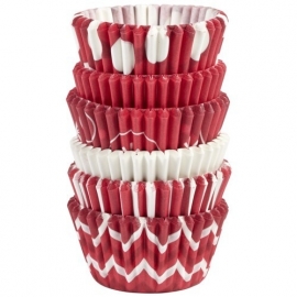Wilton 415-5936 Mini Baking Cups Candy Cane pk/150