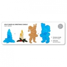 JEM 102C1003 Jolly Santa & Christmas Candle