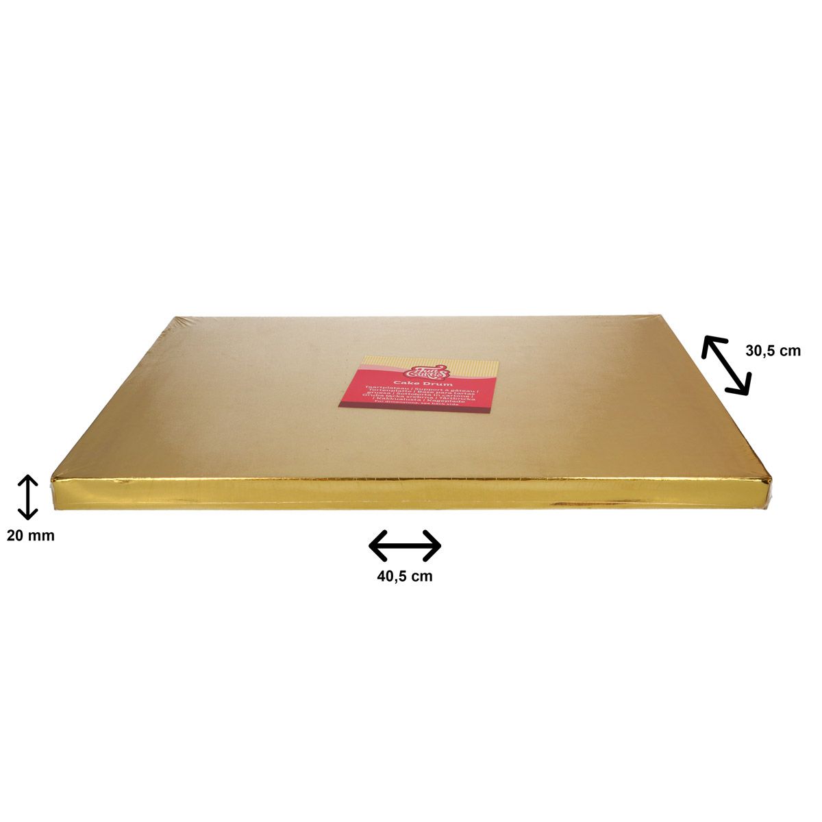 Cake drum 40,5 x 30,5 cm - Goud - 20mm