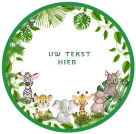 Jungle print met eigen tekst