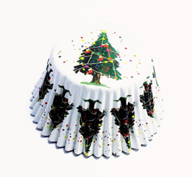 PME BC763 Christmas Tree Foil Baking Cups 30 stk