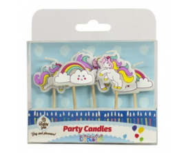 Taartkaarsjes unicorn (5 stuks)