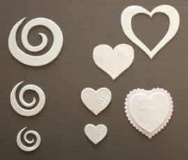 Patchwork Cutter SWIRLS AND HEARTS