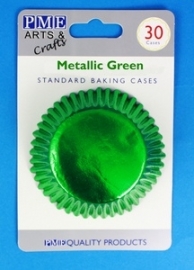 PME BC757 Metallic Green Standard Baking Cases 30 Pk