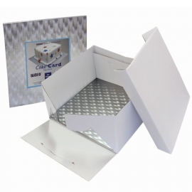 PME BCS874 Cake Box & Square Cake Board (3mm) 25x25x15 cm