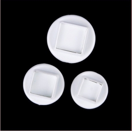 I Miniature Square Plunger Cutter set van 3 (vierkant)