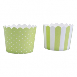 337039 Städter  baking cups limegroen-wit mini