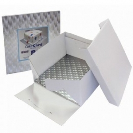 PME BBS890 Cake Box & Square Cake Board (12mm) 30x30x15 cm