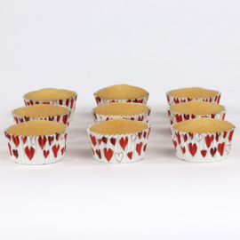 PME BC825 Hartjes metallic cupcake cases