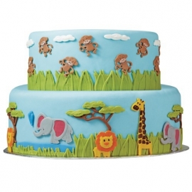 Wilton 409-2558 Fondant & Gum Paste Mold Jungle Animals