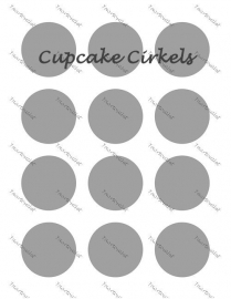 Cupcake cirkels  ouwel of frosting 12 stuks