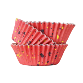 PME BC839 Roze cupcake bakvormpjes met gouden vlekken