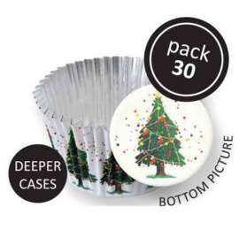 PME BC763 Christmas Tree Foil Baking Cups 30 stk