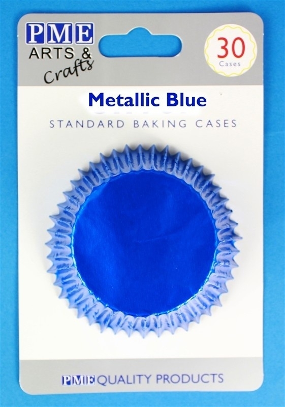 PME BC813 Metallic Blue Standard Baking Cases 30 Pk