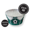 PME BC767 green Football Foil Baking Cups 30 stk