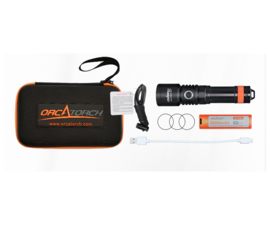Orca Torch Duiklamp D710 Zwart max 3000lm