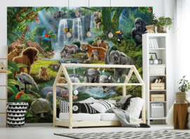 Posterbehang Walltastic Jungle Safari Dieren