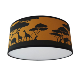 Kinderlamp plafond silhouette Safari in 6 kleuren