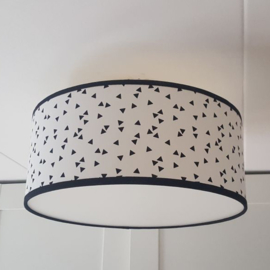Plafondlamp Triangle zwart wit