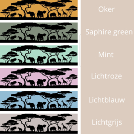 Kinderlamp plafond silhouette Safari in 6 kleuren
