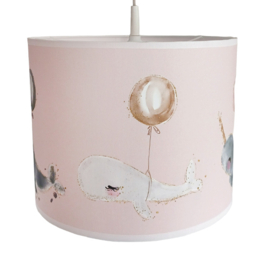 Kinderlamp walvissen roze