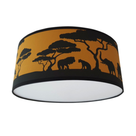 Kinderlamp plafond silhouette Safari in 6 kleuren