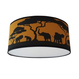 Kinderlamp plafond silhouette Safari in 6 kleuren