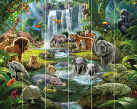 Posterbehang Walltastic Jungle Safari Dieren
