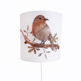 Wandlamp Bosdieren aquarel Vogeltje