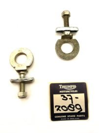 Triumph T100-T120-T150 Adjusters rear chain wheel cplt, Partno. 37-2089-1015