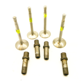 Triumph 650 set of valves & guides (opn 70-3310 / 70-3927 / 70-2900)