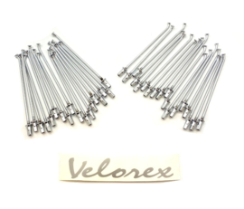 Velorex Set of 36 HD Chrome plated spokes & nipples for 16" sidecar wheel