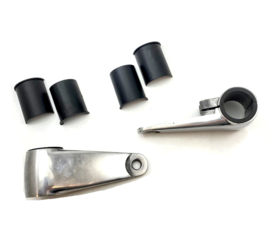 Pair of universal headlamp brackets cast-alloy complete with spacers