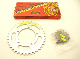 Morini 350 14T / 38T sprocket  & chain kit 520 type (190124 - 430641)