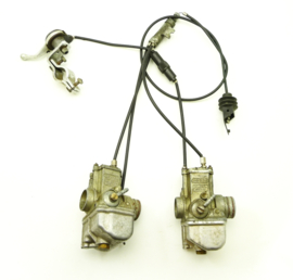 Pair of Dell'Orto carburettors 24VHB c/w sundries