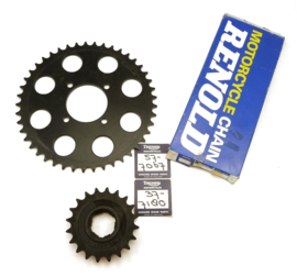 Triumph TSS 520 Sprocket & Chain kit, Partno. 37-7180 + 57-7067